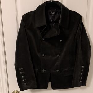 Talbot's Wp16, Double Breasted, Velvet Dark Green Jacket.